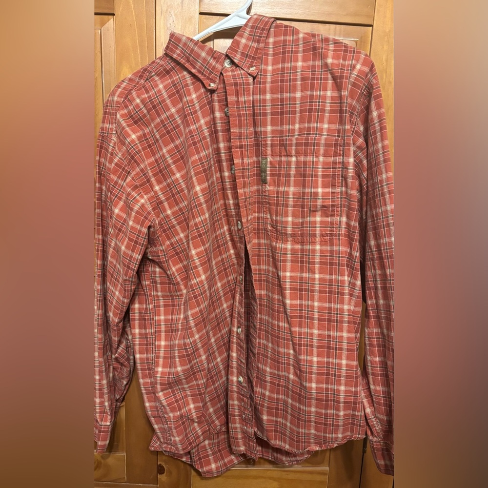 Columbia Rust Plaid Button-Down Shirt